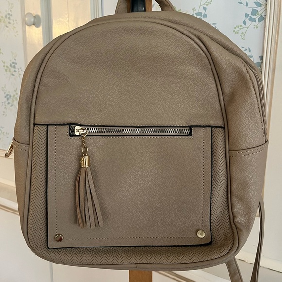 Montana West Handbags - Montana West Faux Leather Backpack with Tassel Pocket